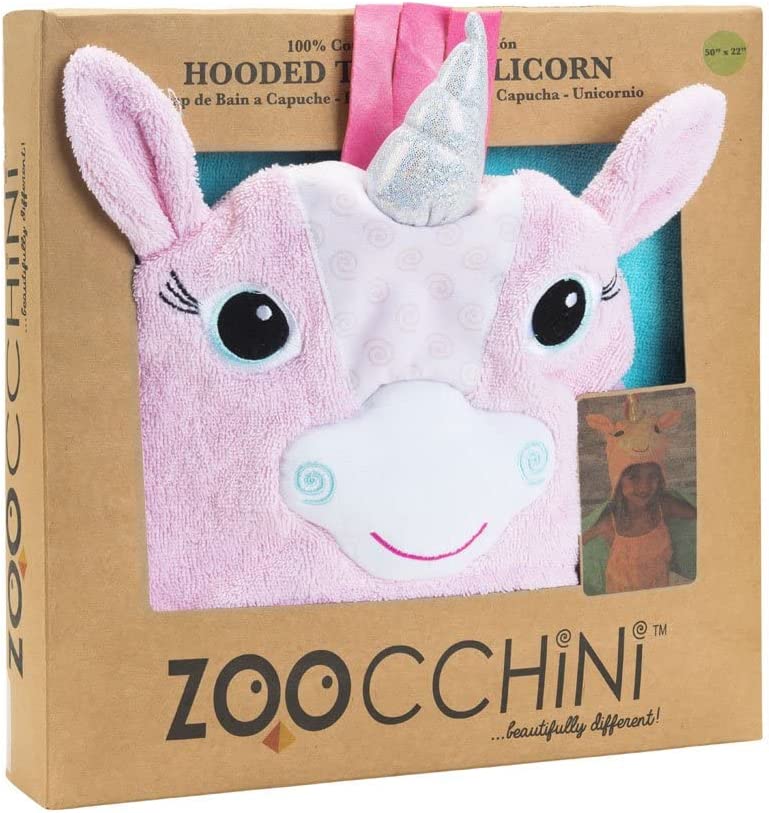 Kids Plush Terry Hooded Bath Towel: Alicorn 2yrs+