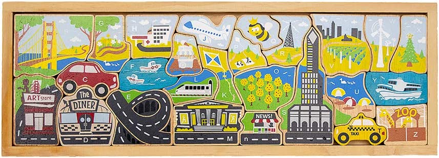City A to Z Puzzle &amp; Playset