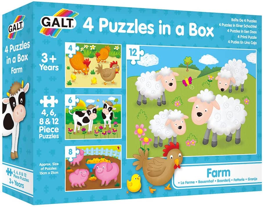 4 Puzzles In A Box: Animals