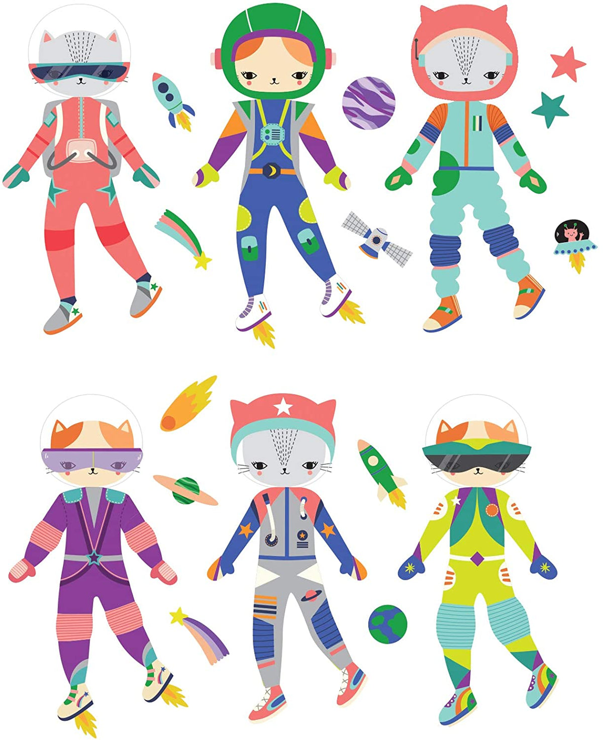 Space Cat Magnetic Dress-Up