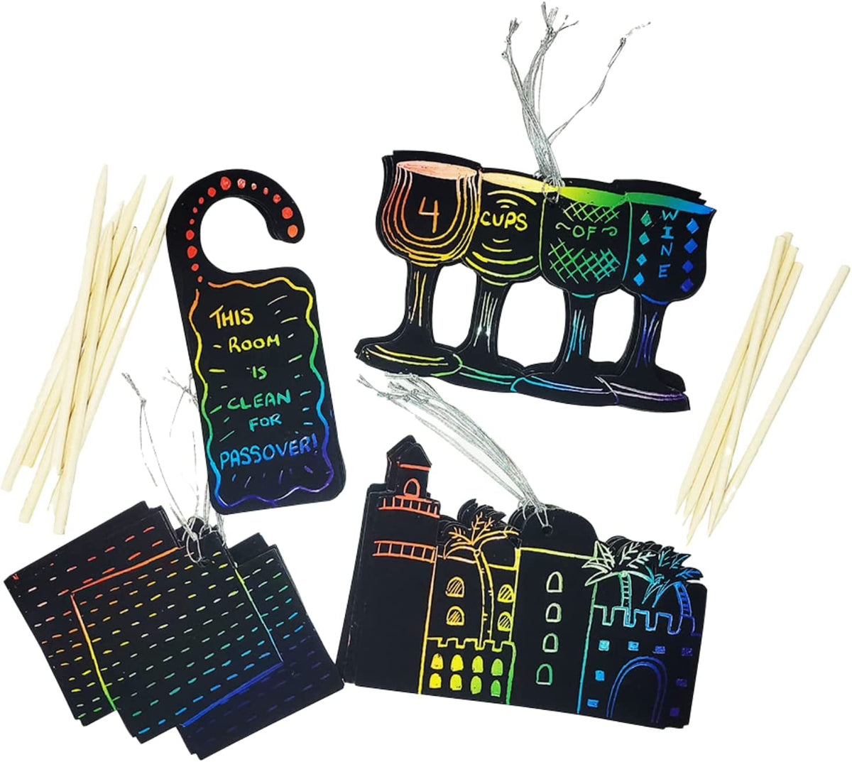 Passover Scratch Art