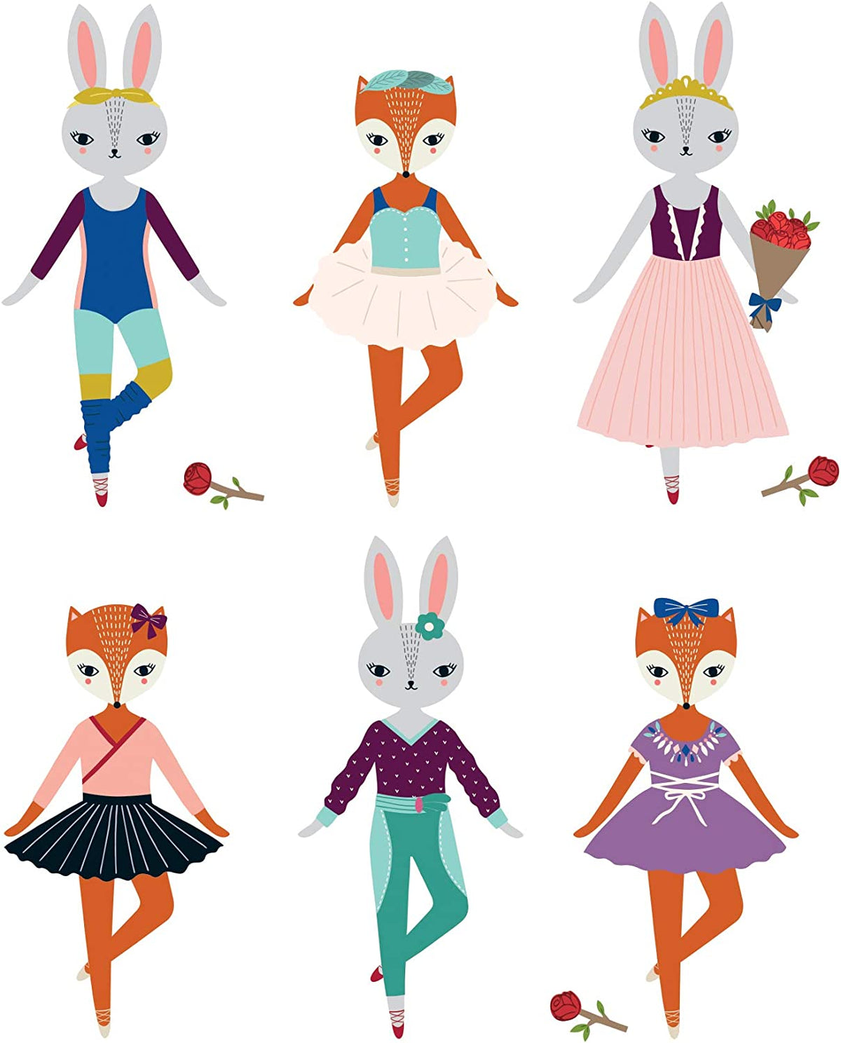 Magnetic dress up woodland ballet