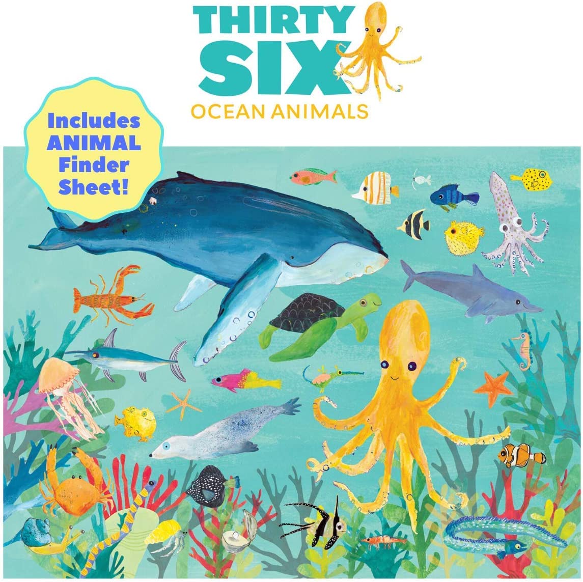 36 Ocean Animals 100 Piece Puzzle