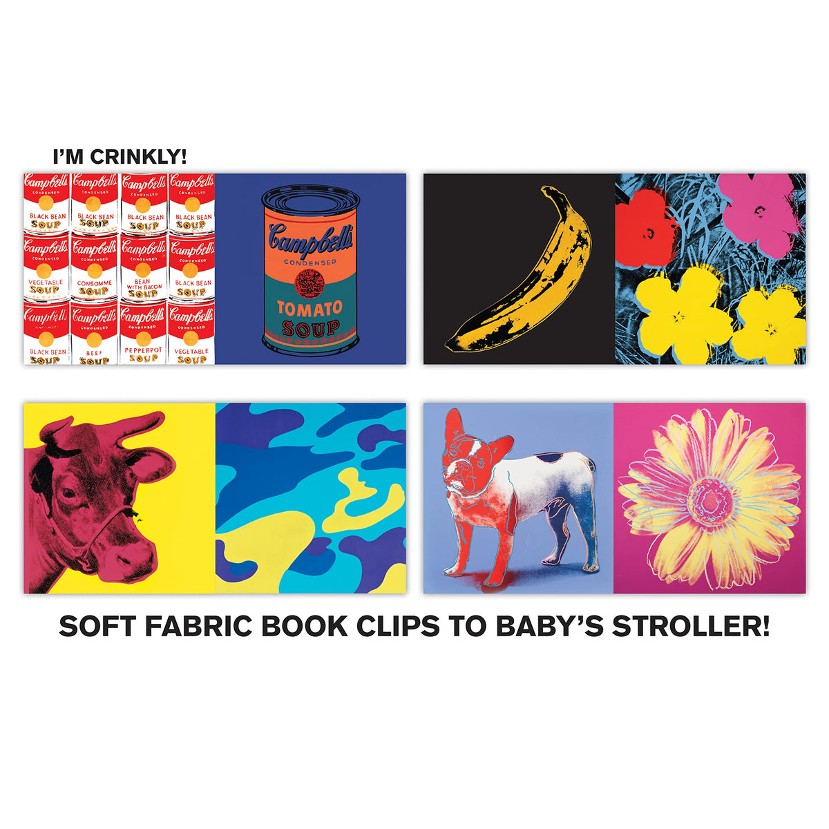 Crinkle Stroller Book - Andy Warhol
