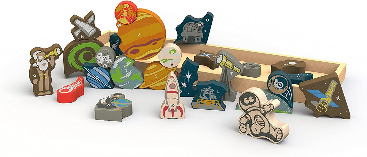 Space A-Z Puzzle &amp; Playset