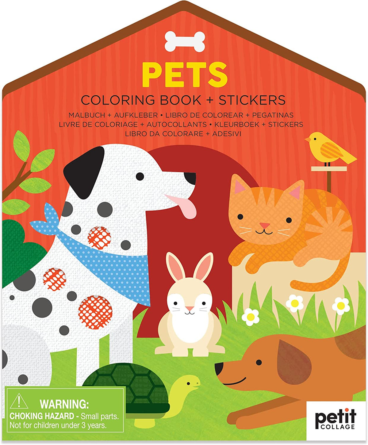 Pets Coloring Book + Stickers