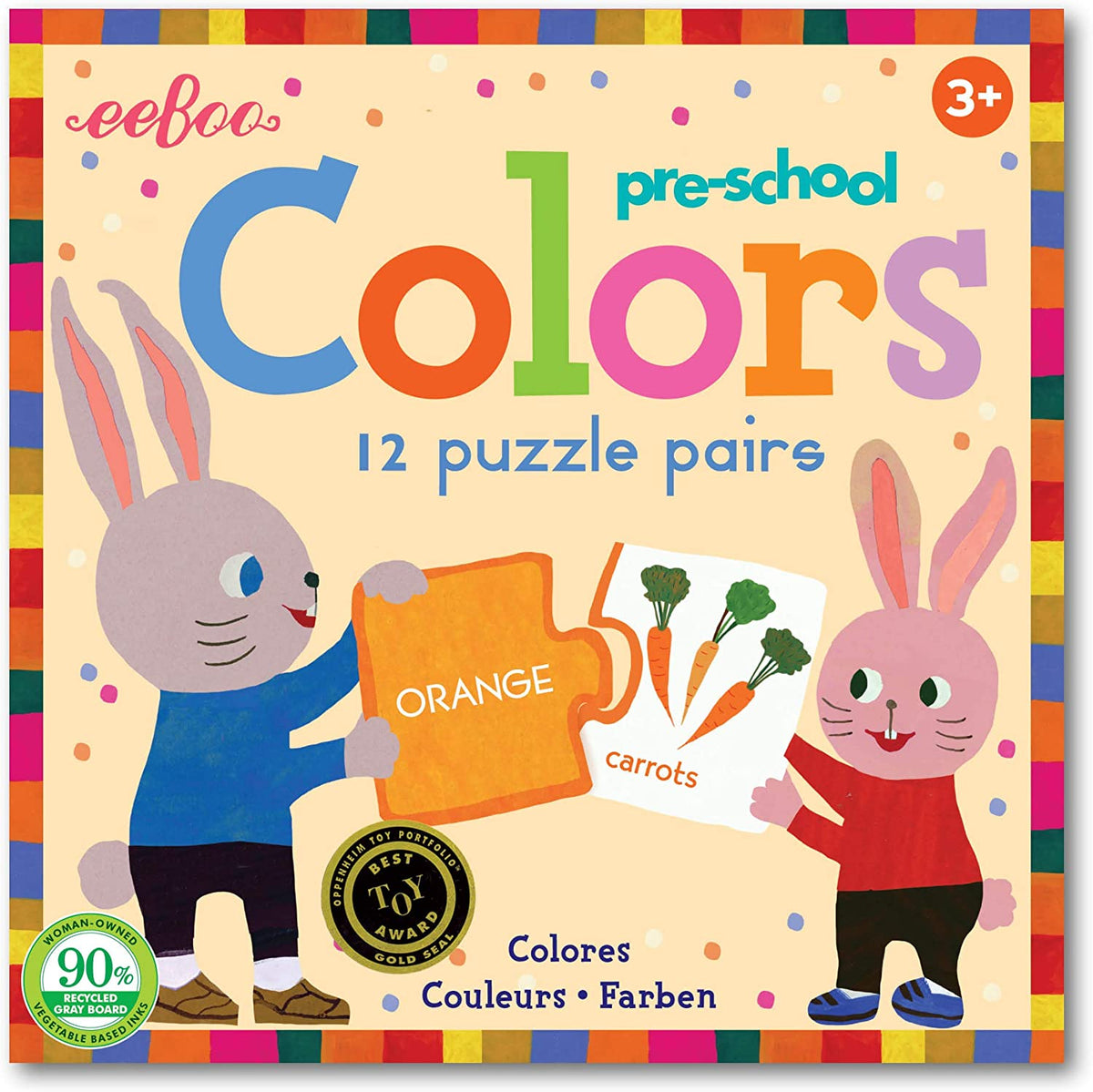 Preschool Colors 12 Puzzle Pairs