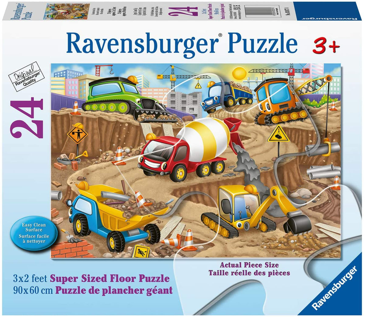 Construction Fun 24 Piece Floor Puzzle