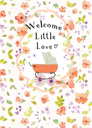 Welcome Little One Carriage floral