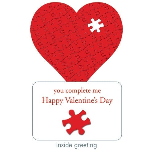 Valentines Puzzle Greeted Die Cut