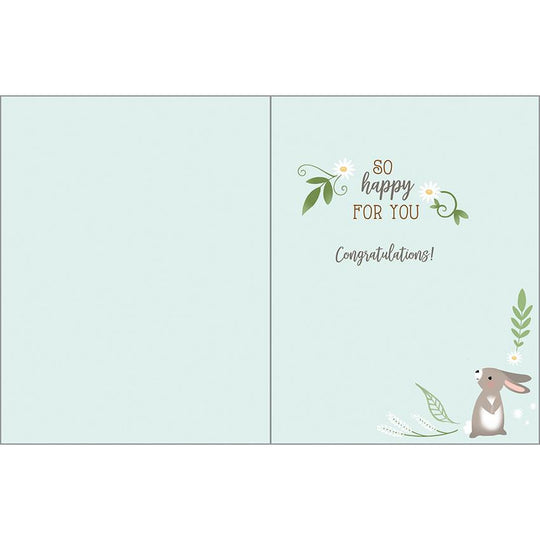 CARD WELCOME LITTLE ONE BUNNIES