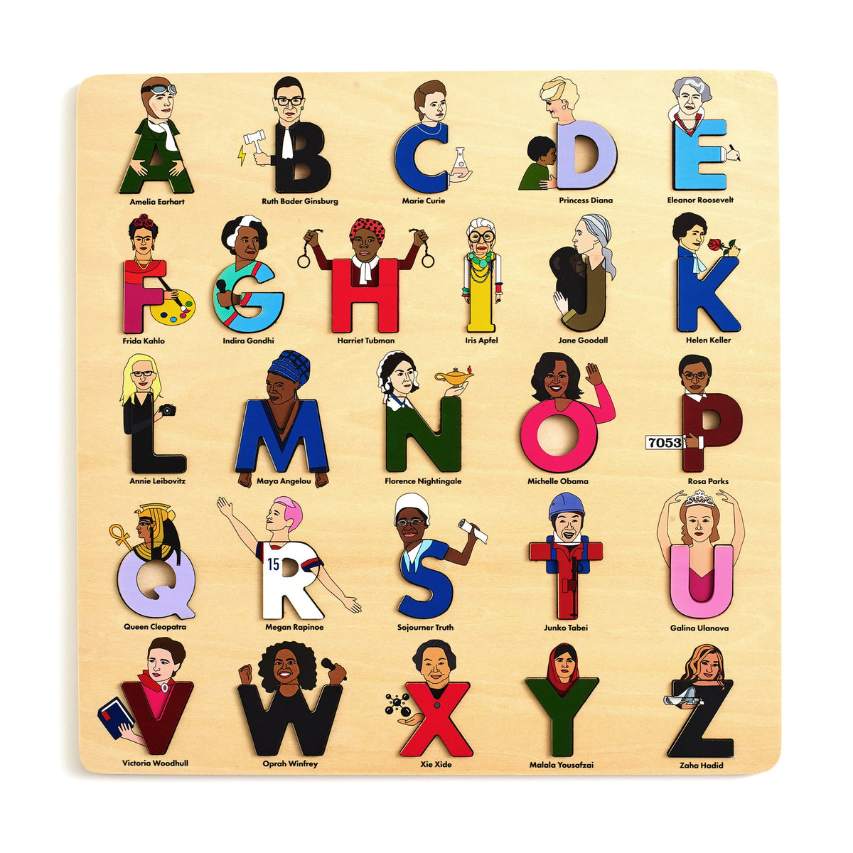 Lady Legends Alphabet Puzzle Wooden
