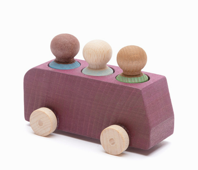 Wooden Bus with Figures