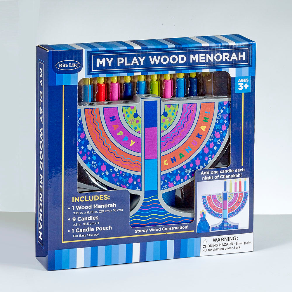 My Play Wood Menorah