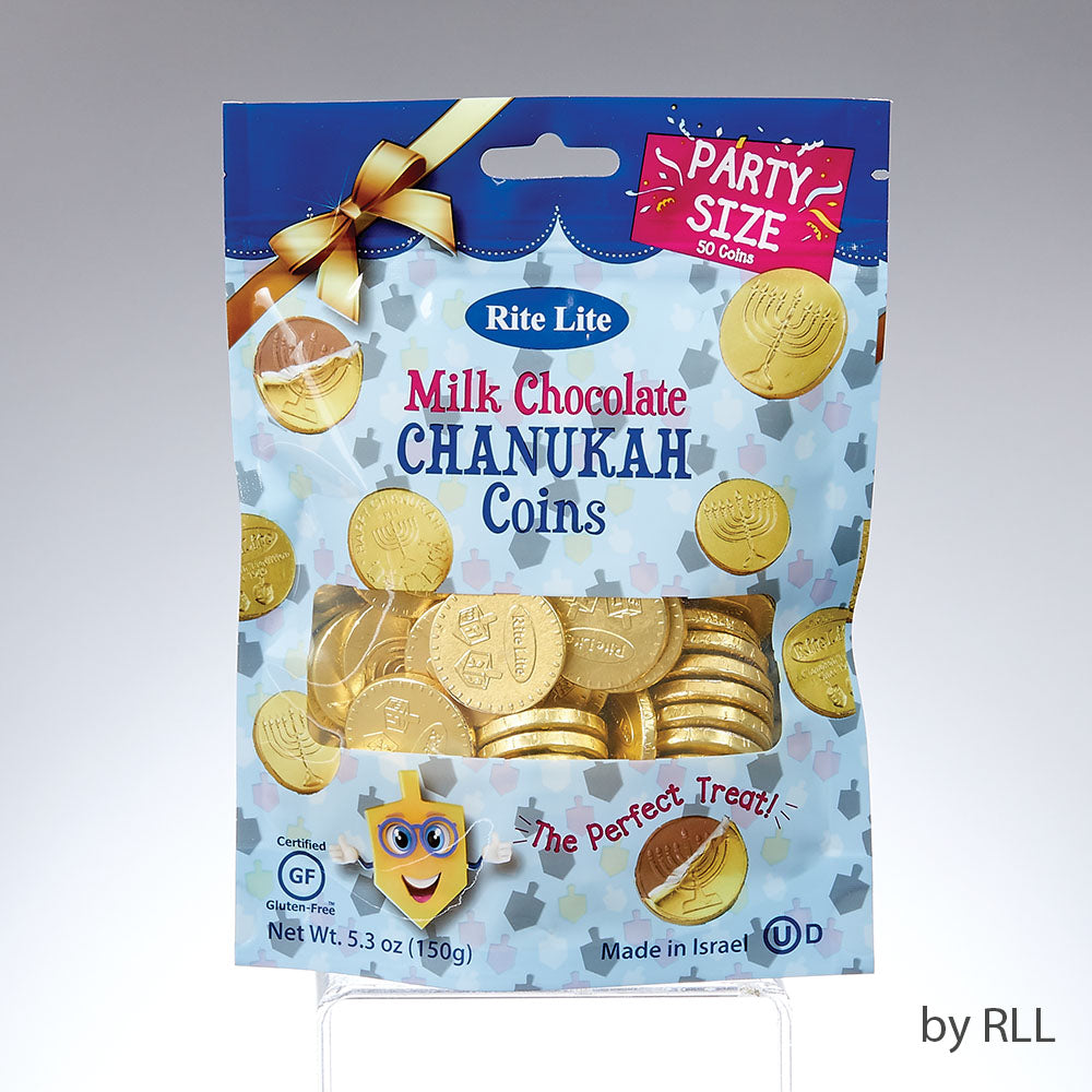 Bag of 50 Milk Chocolate Chanukah Gelt Coins