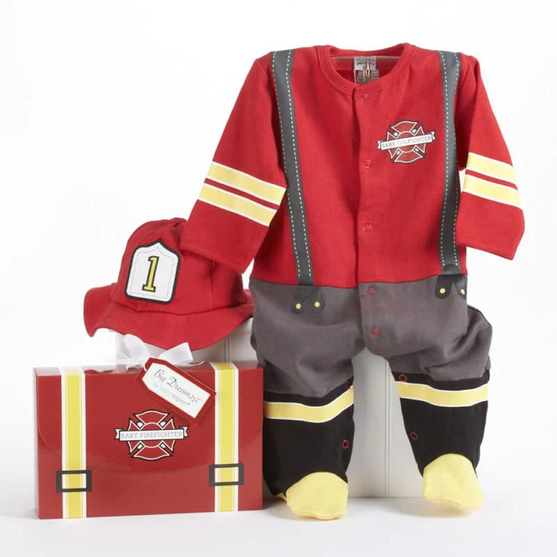Baby Firefighter Bodysuit &amp; Hat
