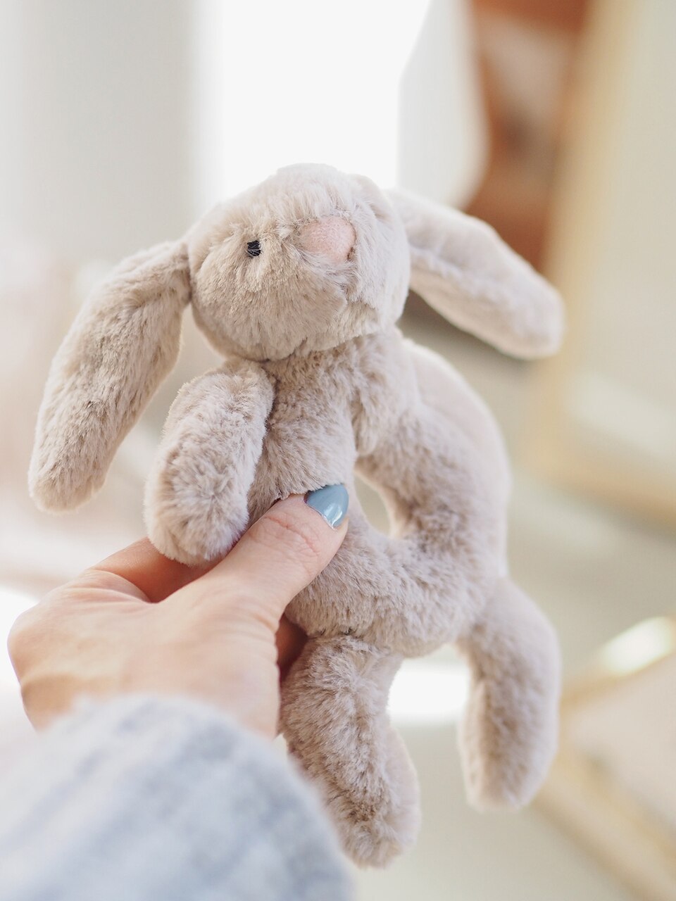 Bashful Beige Bunny Ring Rattle