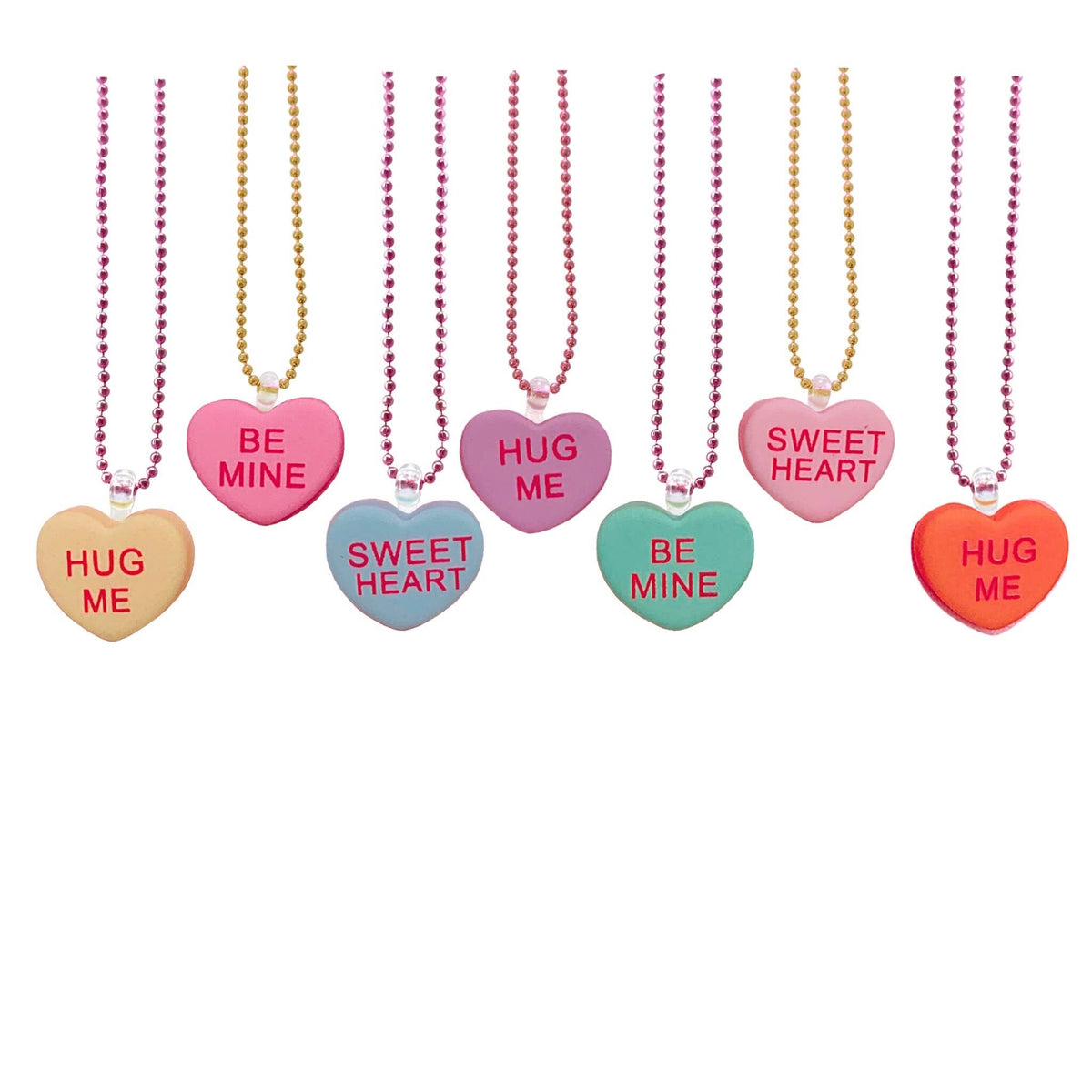 Pop Cutie Candy Conversation Hearts Kids Necklaces Valentine