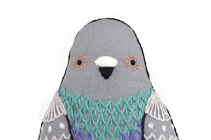 Kiriki Pigeon Embroidery Kit with Tools
