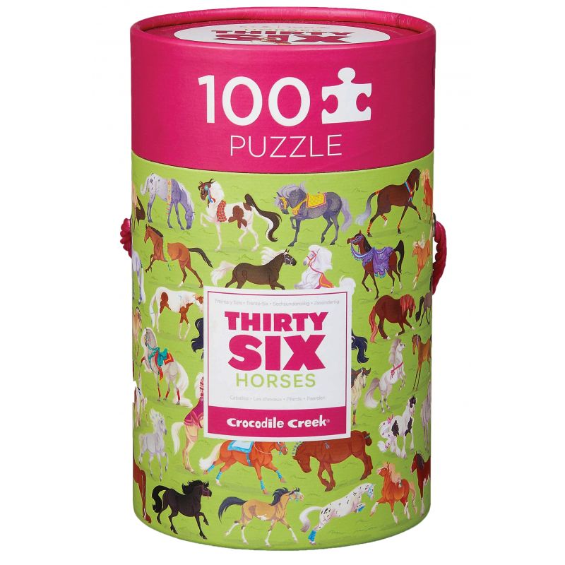 100 Piece Puzzle of 36 Horses