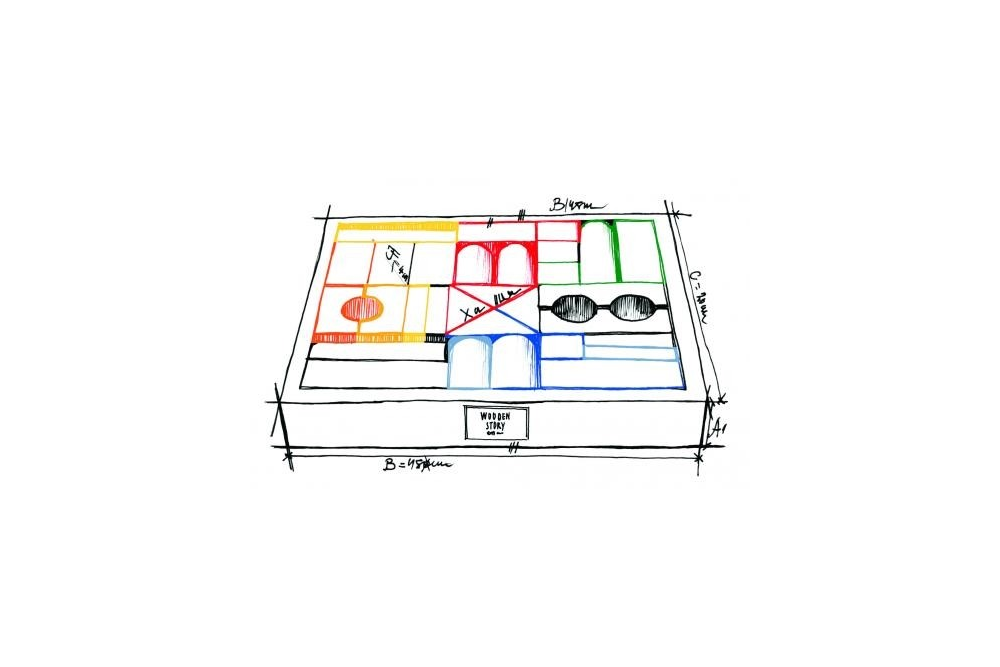 30 Piece Wooden Blocks - Rainbow