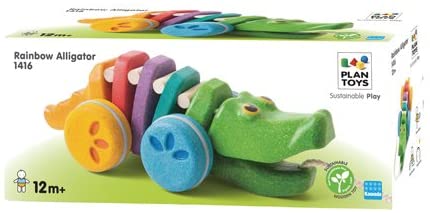 Dancing Alligator Pull Toy Rainbow