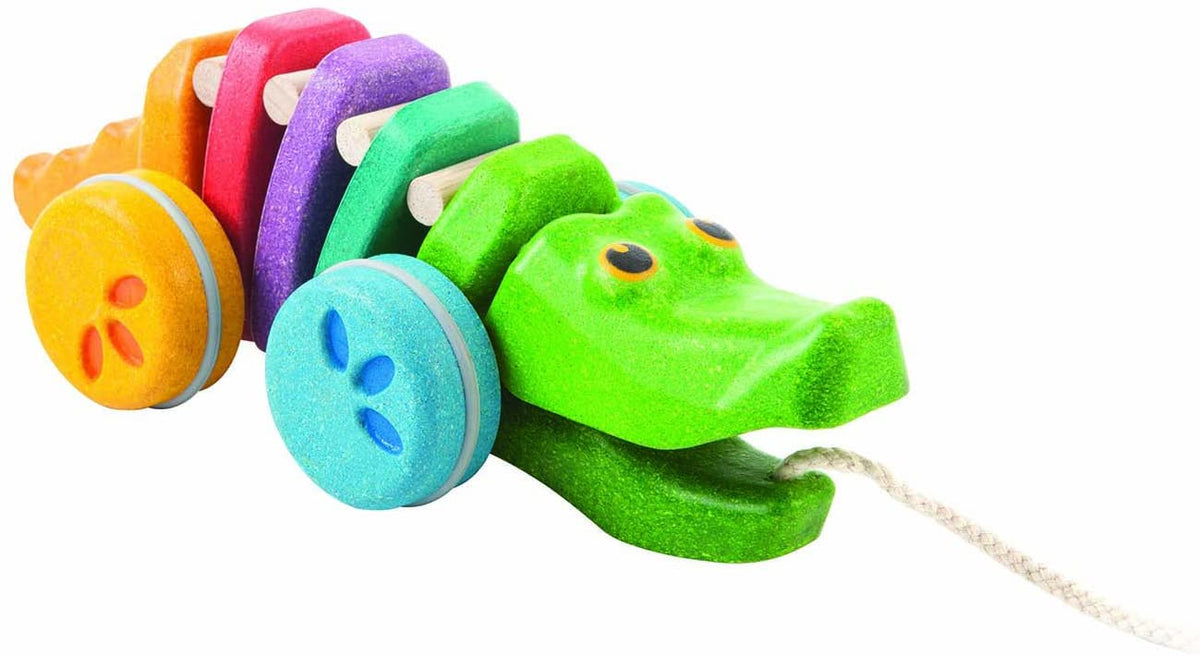 Dancing Alligator Pull Toy Rainbow