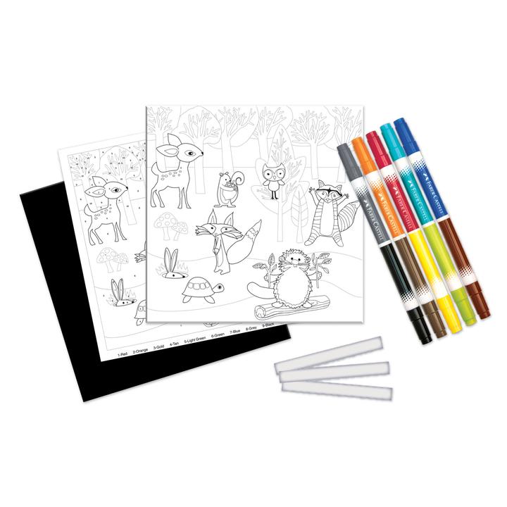 Color By Number Forest Friends