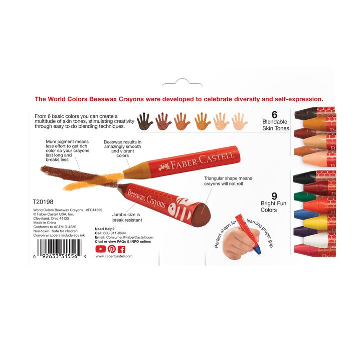 Beeswax World Colors Crayons - 15