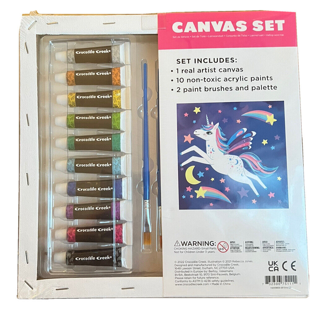 Unicorn Acrylic Paint &amp; Canvas Set