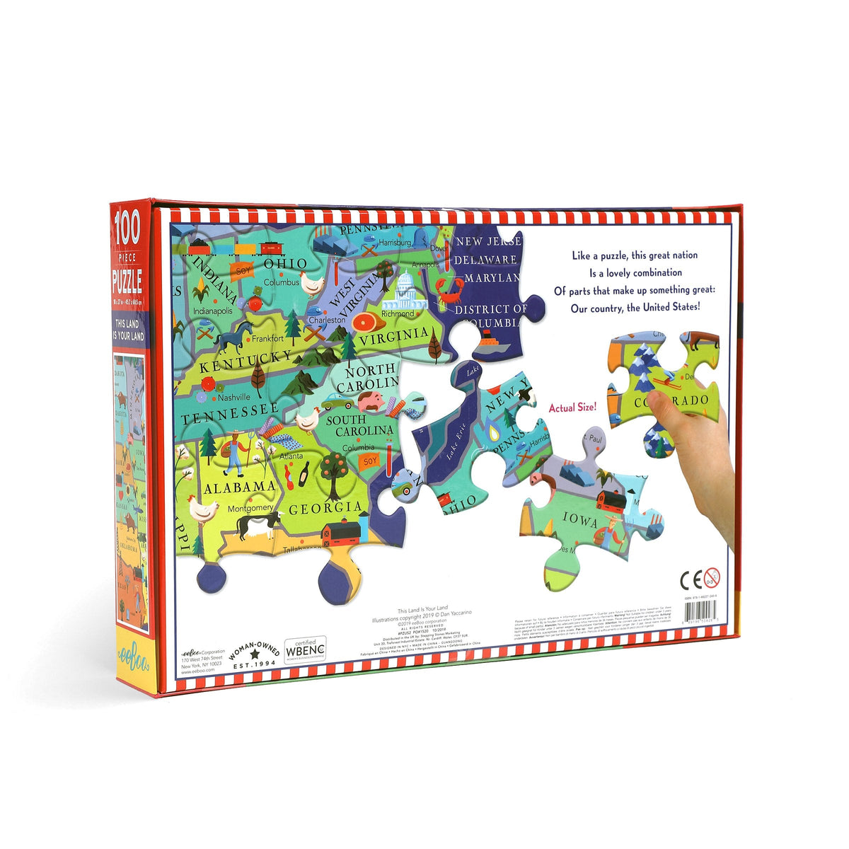 This Land is Your Land USA Map 100 Piece Puzzle