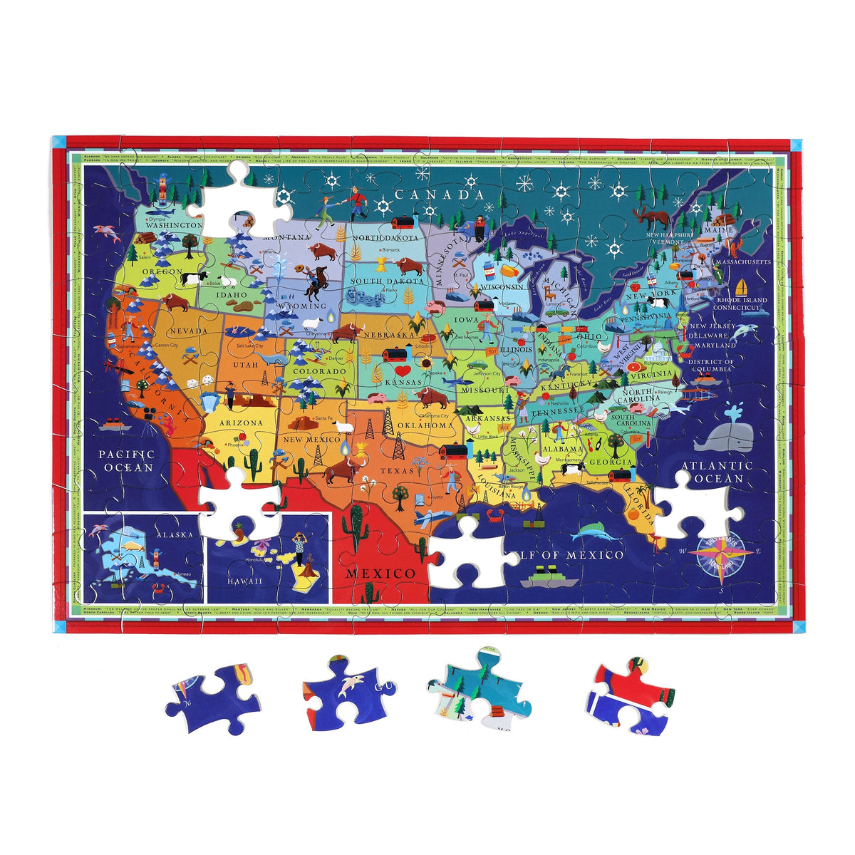 This Land is Your Land USA Map 100 Piece Puzzle