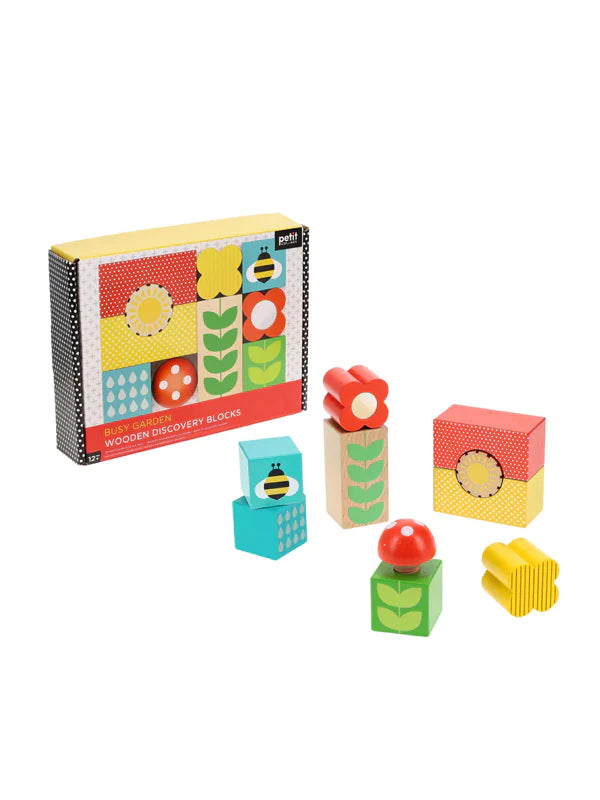 Busy Garden Wooden Discovery Blocks